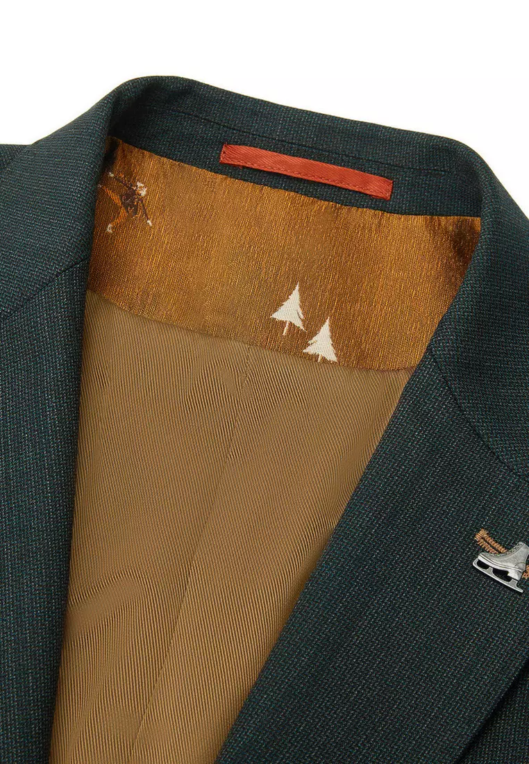 Wool Blend Suit Blazer