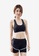 ZITIQUE black Fitness And Yoga Sporty Cross Strap Bra Top - Black. 694F0US994CD3AGS_1