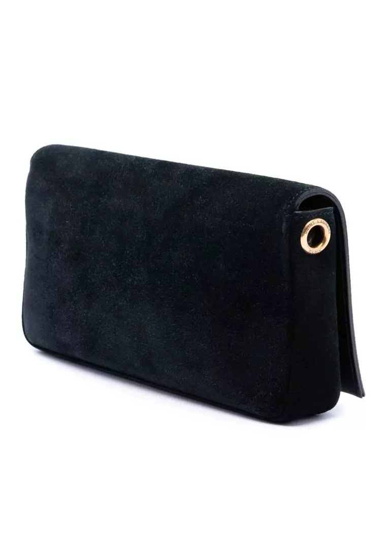 Pre-Loved Saint Laurent Suede Monogram Kate 99 Tassel Bag