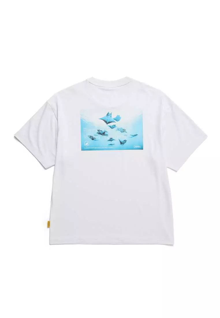 【NATIONAL GEOGRAPHIC】UNI DRYSIL STINGRAY T-SHIRT★男女共用 NATIONAL GEOGRAPHIC】UNI DRYSIL STINGRAY T-SHIRT☆男女共用
