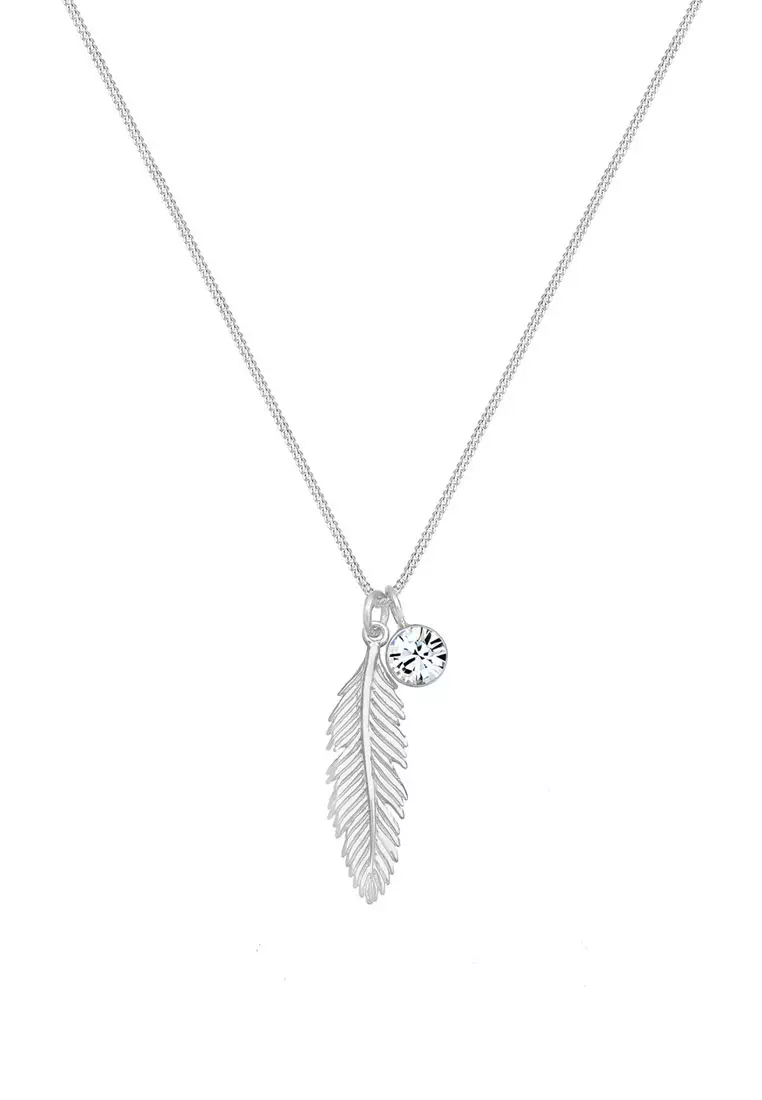 Necklace Crystal Feather