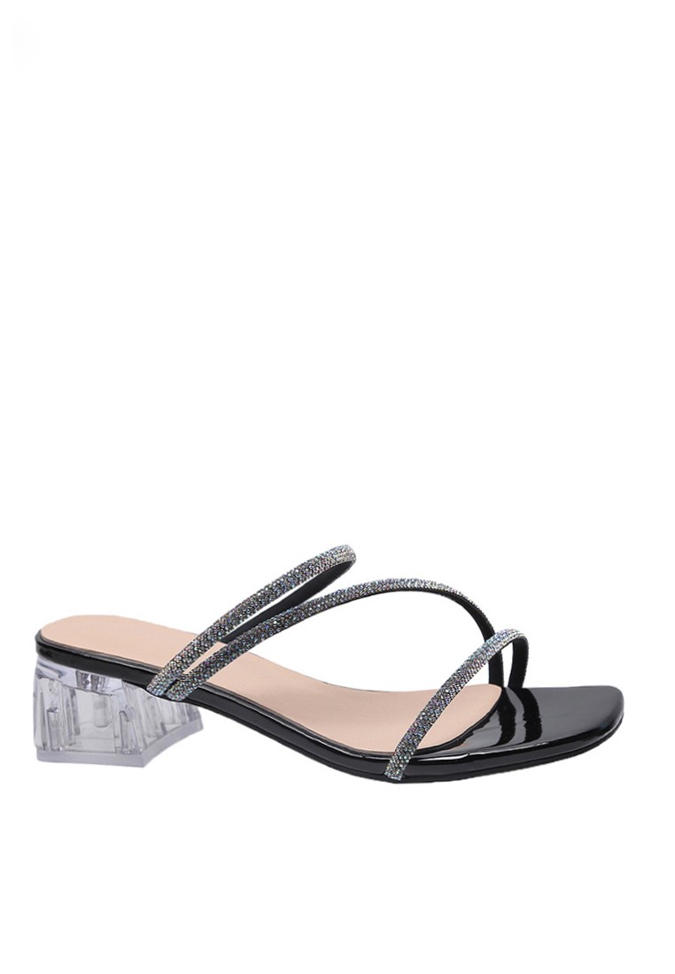 VANSA Fashion Rhinestone Strap Low Heel Sandals VSW-S1034