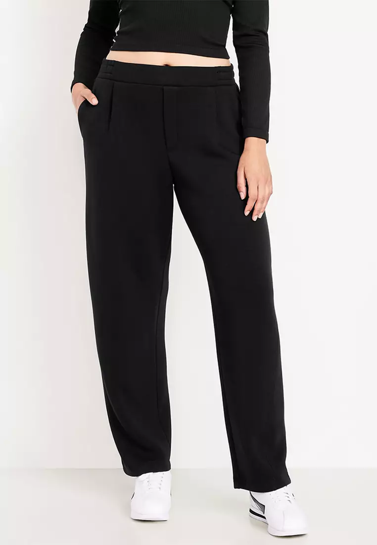 High-Waisted Bounce Fleece Barrel Sweatpants