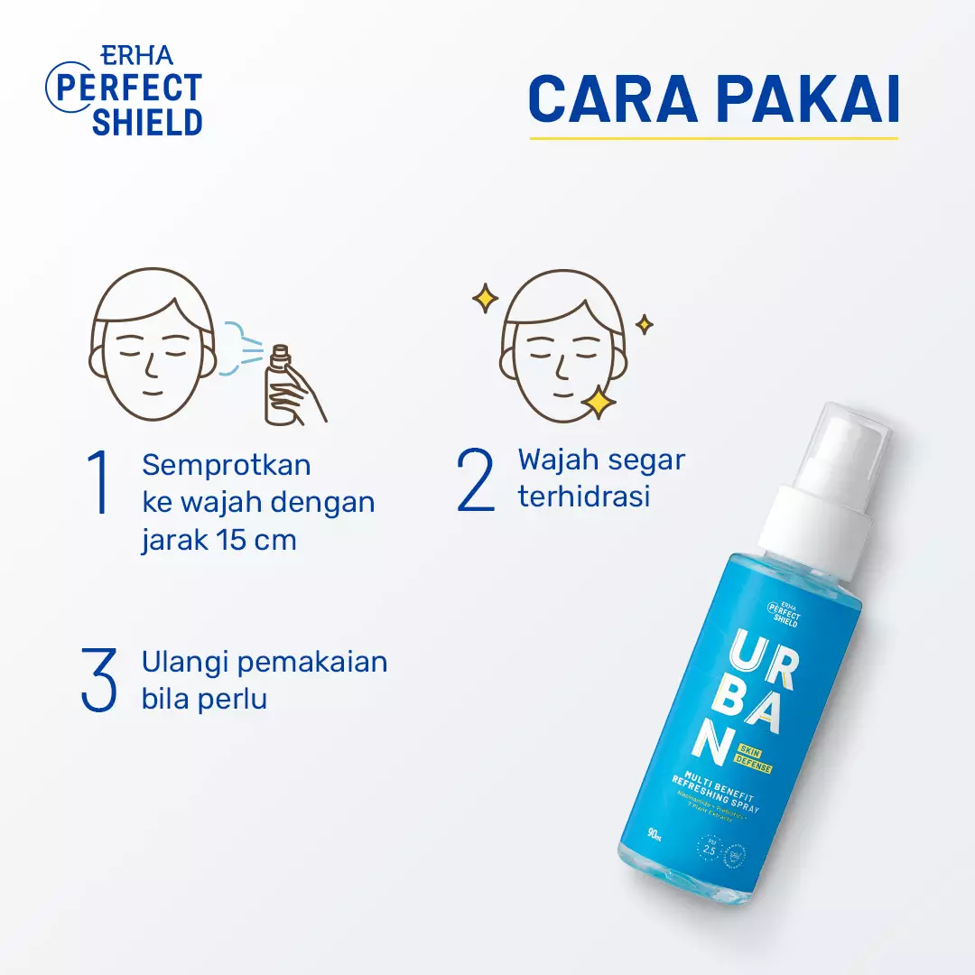 ERHA PERFECT SHIELD URBAN SKIN DEFENSE Multi Benefit Refreshing Spray