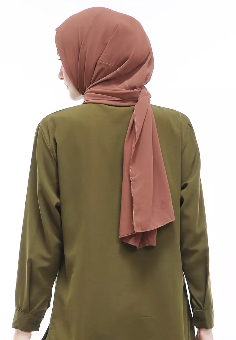 Sakilah Hijab Pashmina Ceruty Baby Doll Wanita Polos Relaxed Fit - Nauget
