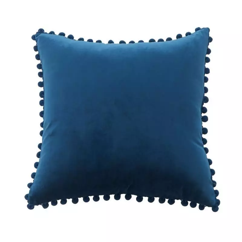 Navy pom pom hotsell pillow