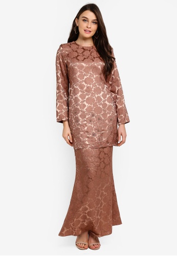 Kurung Modern from peace collections in Brown