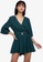 ZALORA BASICS green Wide Sleeves Playsuit with Belt 709A7AA962A89EGS_1