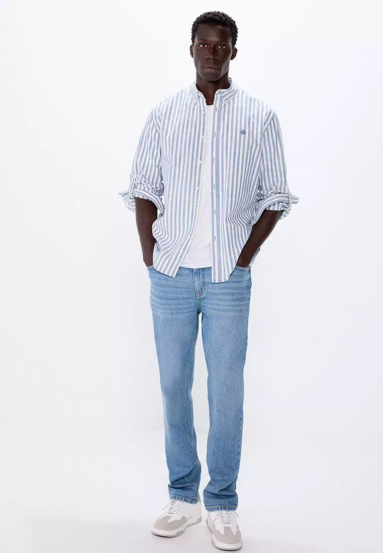 GUEST IN RESIDENCE Striped cashmere polo sweater