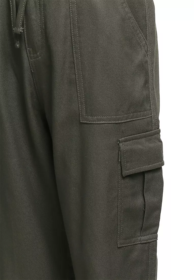 Pito Dito Boy Dublin Celana Panjang Cargo Anak Hijau Tua - Size 4