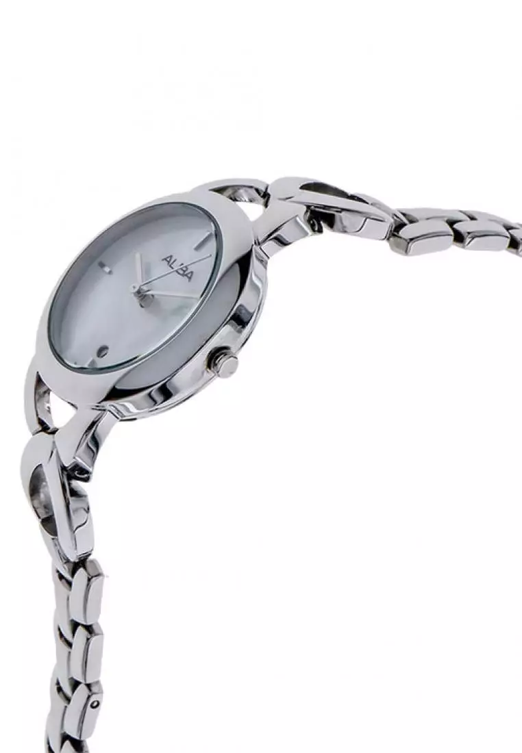 Jam Tangan Wanita Alba Fashion Original Garansi Resmi Strap Stainless Steel Silver AH7H03 AH7H03X1 Silver