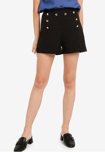 Buy Zalora Button Detail High Waist Shorts Zalora Hk