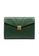 UNORTHODOX Brass Lock Leather Portfolio (Emerald Green) C4C04ACE703C97GS_1