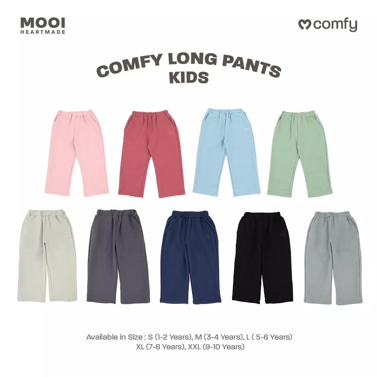Mooi Celana Panjang Anak Perempuan Comfy Long Pants - Sage Green