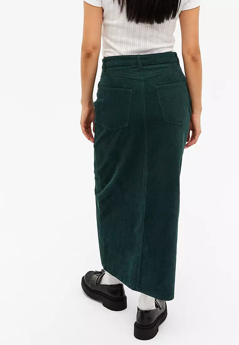 Monki green hotsell midi skirt