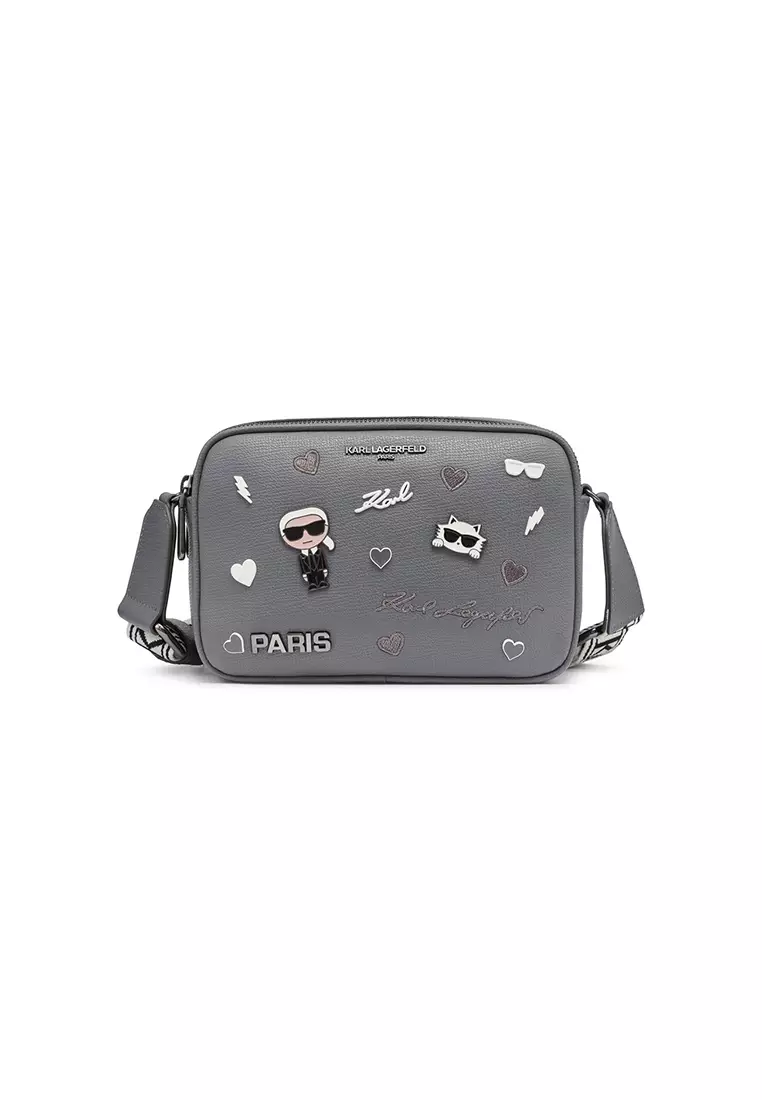 Karl Lagerfeld Maybelle Cate Pins Crossbody Camera Bag