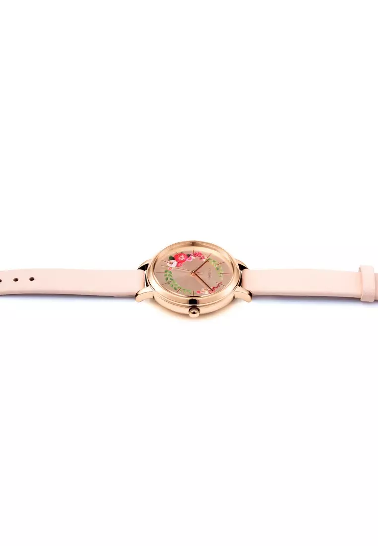 [Sustainable Watch] Oui & Me Fleurette 34mm Floral Dial Women's Quartz Watch ME010038