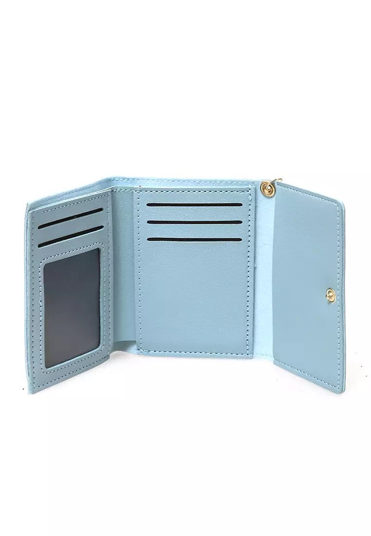 Fiore Dompet Anak Wanita Mini Short Wallet Cat Motive Many Slot Material Leather ORIGINAL - Blue