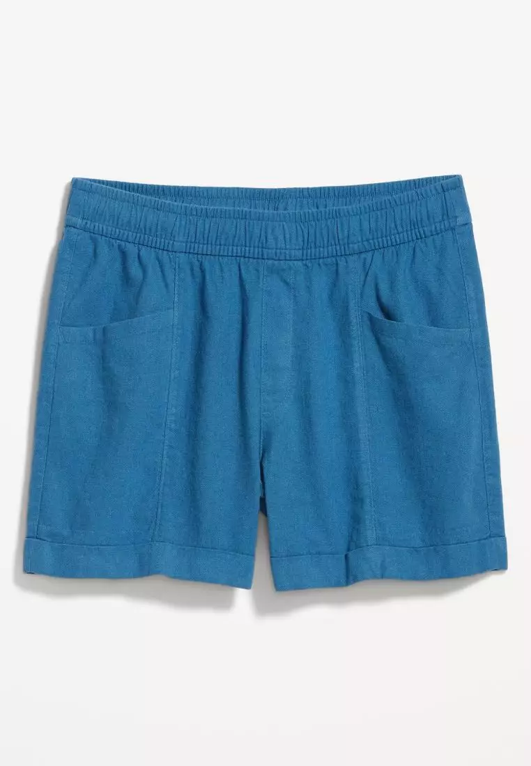 Buy Old Navy High-Waisted Linen-Blend Shorts for Women 2025 Online