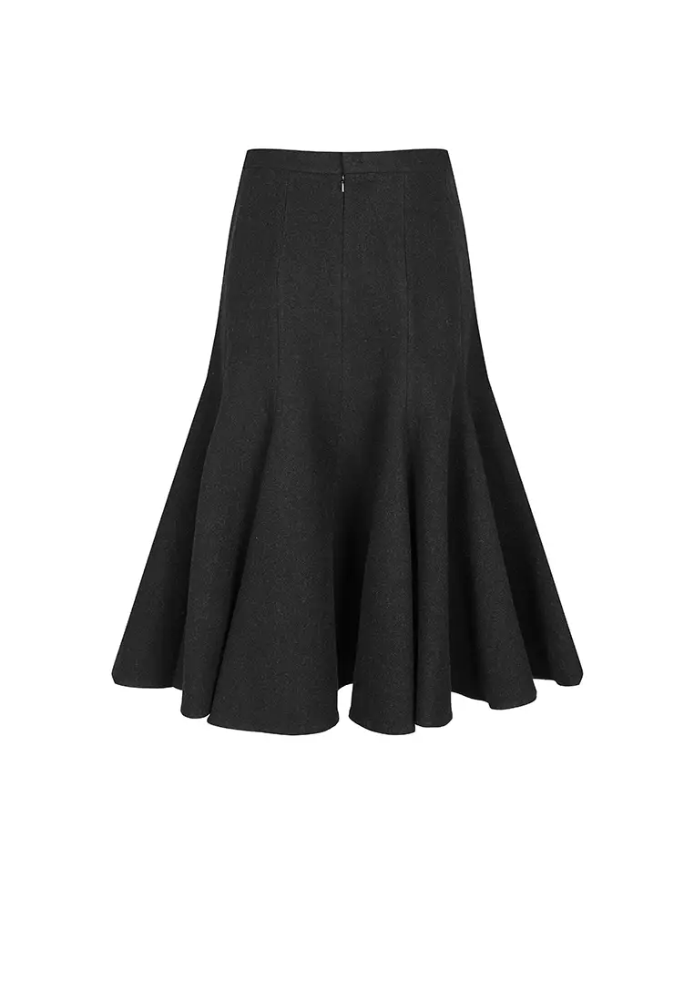 全羊毛S型中長款腰裙