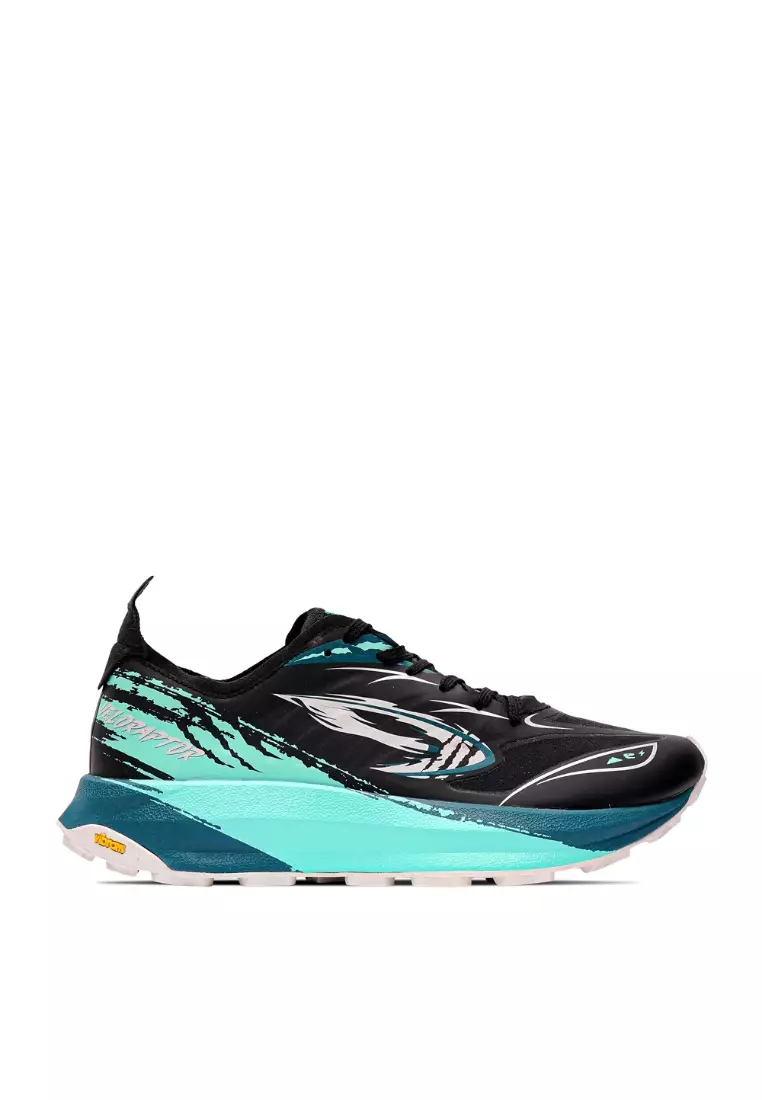 910 Nineten YUZA Veloraptor Sepatu Trail Running - HITAM/TEAL/TOSCA
