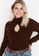 Trendyol brown Plus Size Cut Out Jumper A2946AA75EB4F7GS_4
