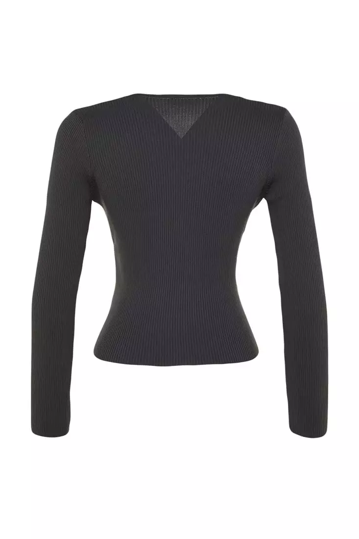 Tunnel Lace Detailed Knit Sweater