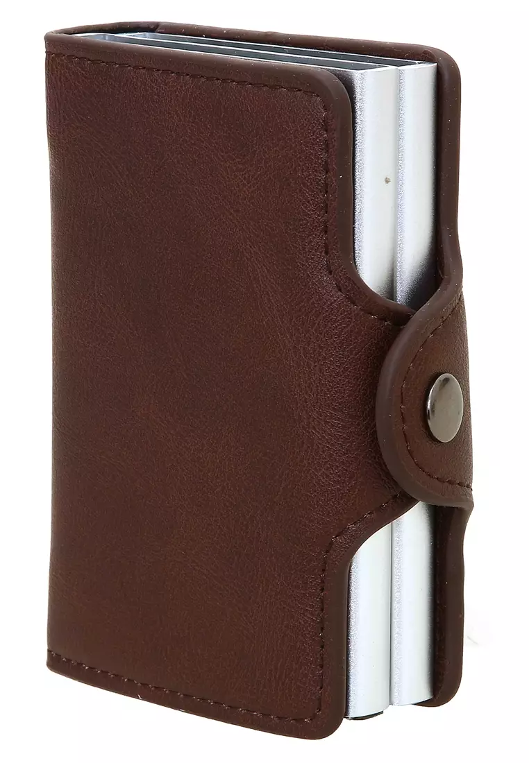 Zackly Dompet Kartu Fashion 24 Slot Material Kulit Leather ORIGINAL - Brown