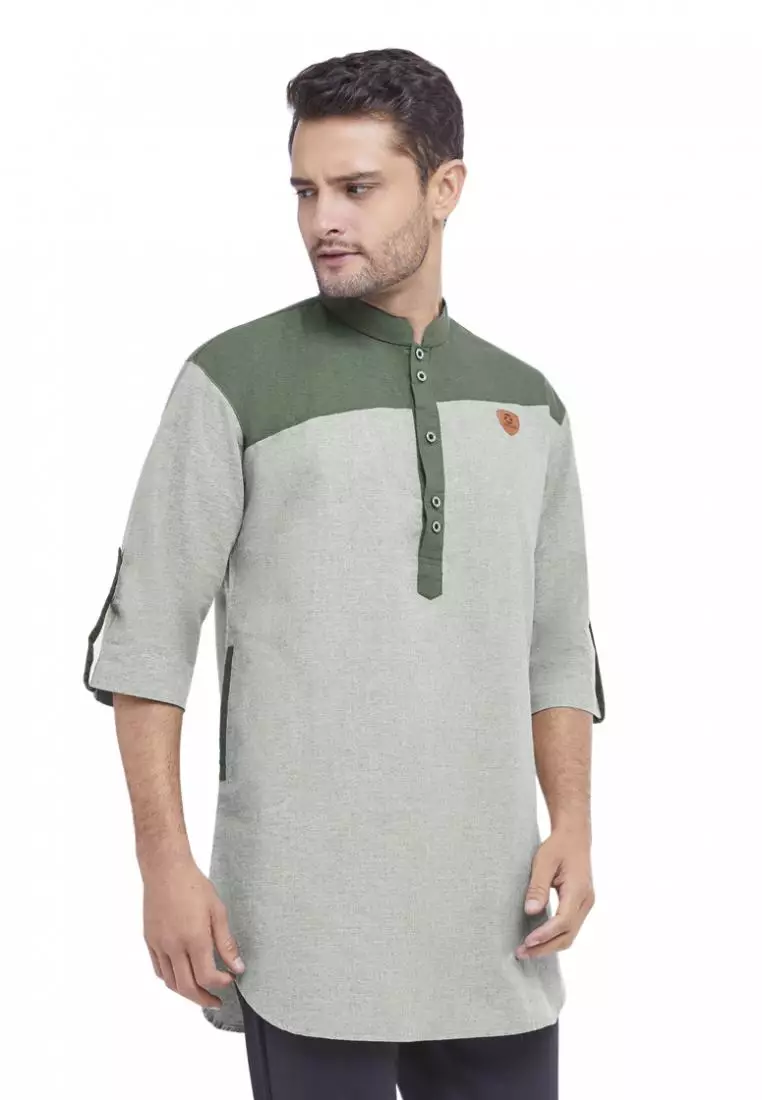 Zayidan Baju Koko Gamis Muslim Pria Mirza - Mint