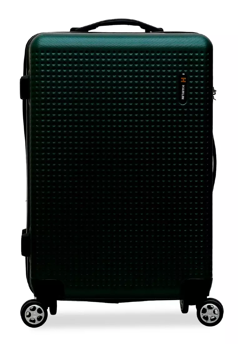 Isvara Tas Koper Hardcase One Set Unisex Large Compartment Suitcase Code Lock System Material ABS+PVC Coated ORIGINAL - Green