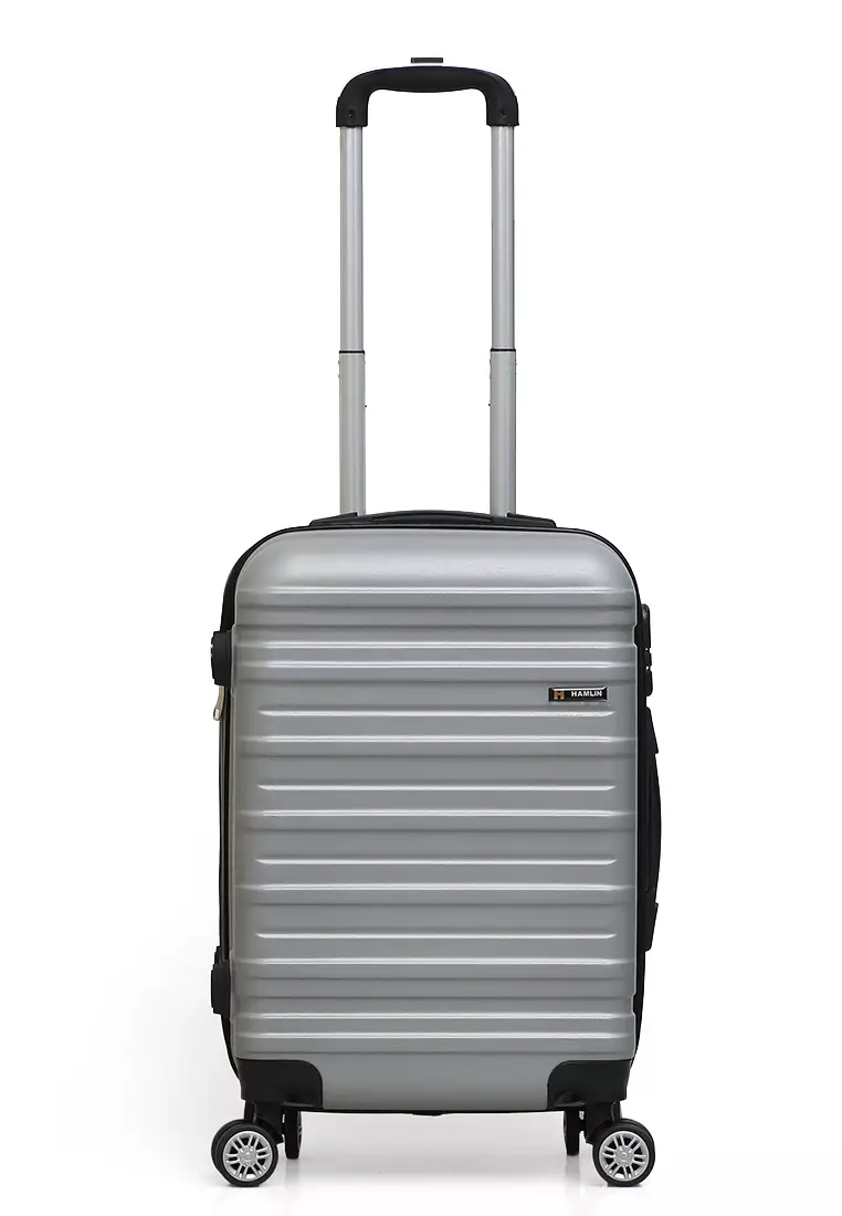 Carlton Tas Koper Fashion Unisex Size 20 Inch Suitcase Number Code Lock Material Fiber ABS ORIGINAL - Silver