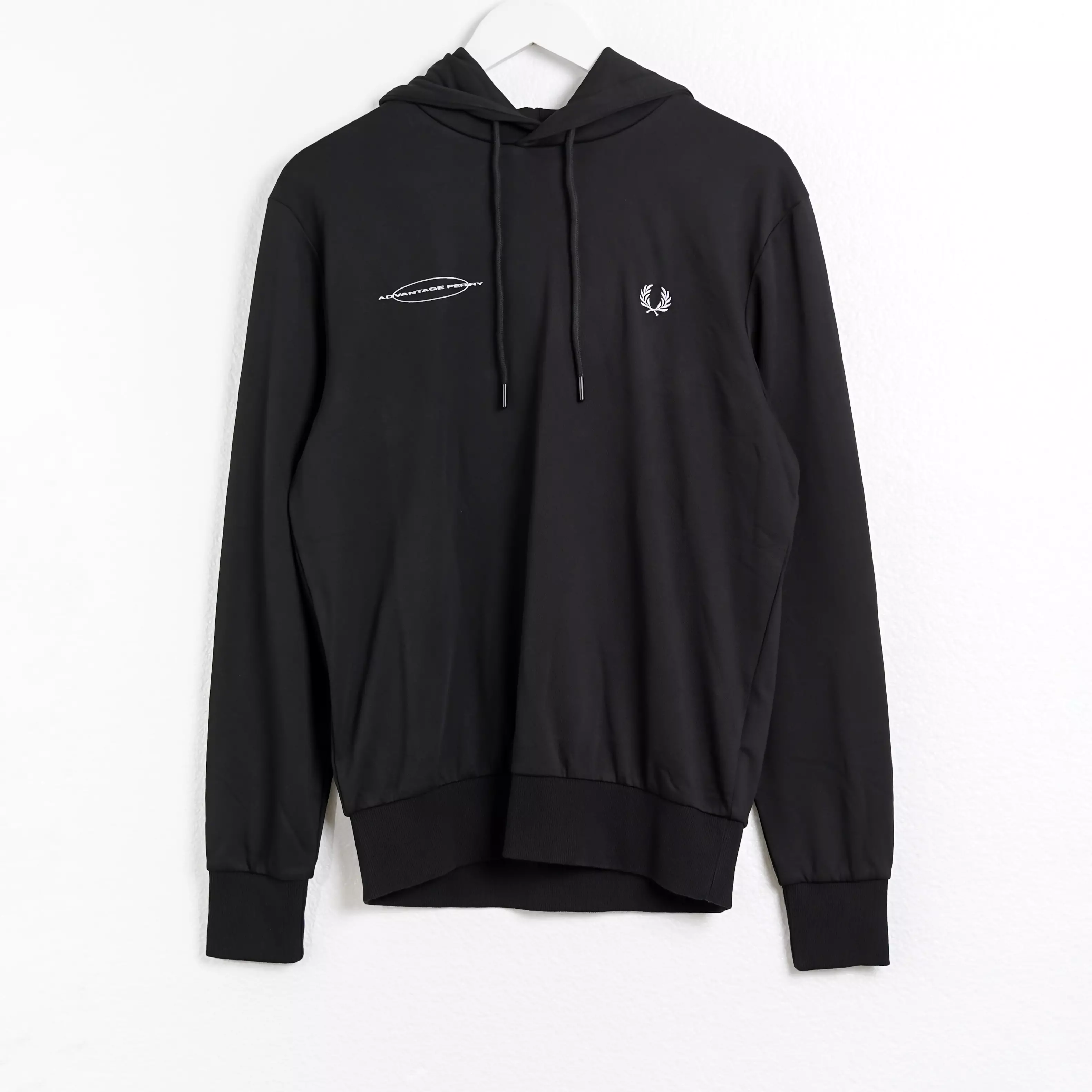 Hoodie FRED PERRY ADVANTAGE SILVER BLACK HOODIE 100% ORIGINAL