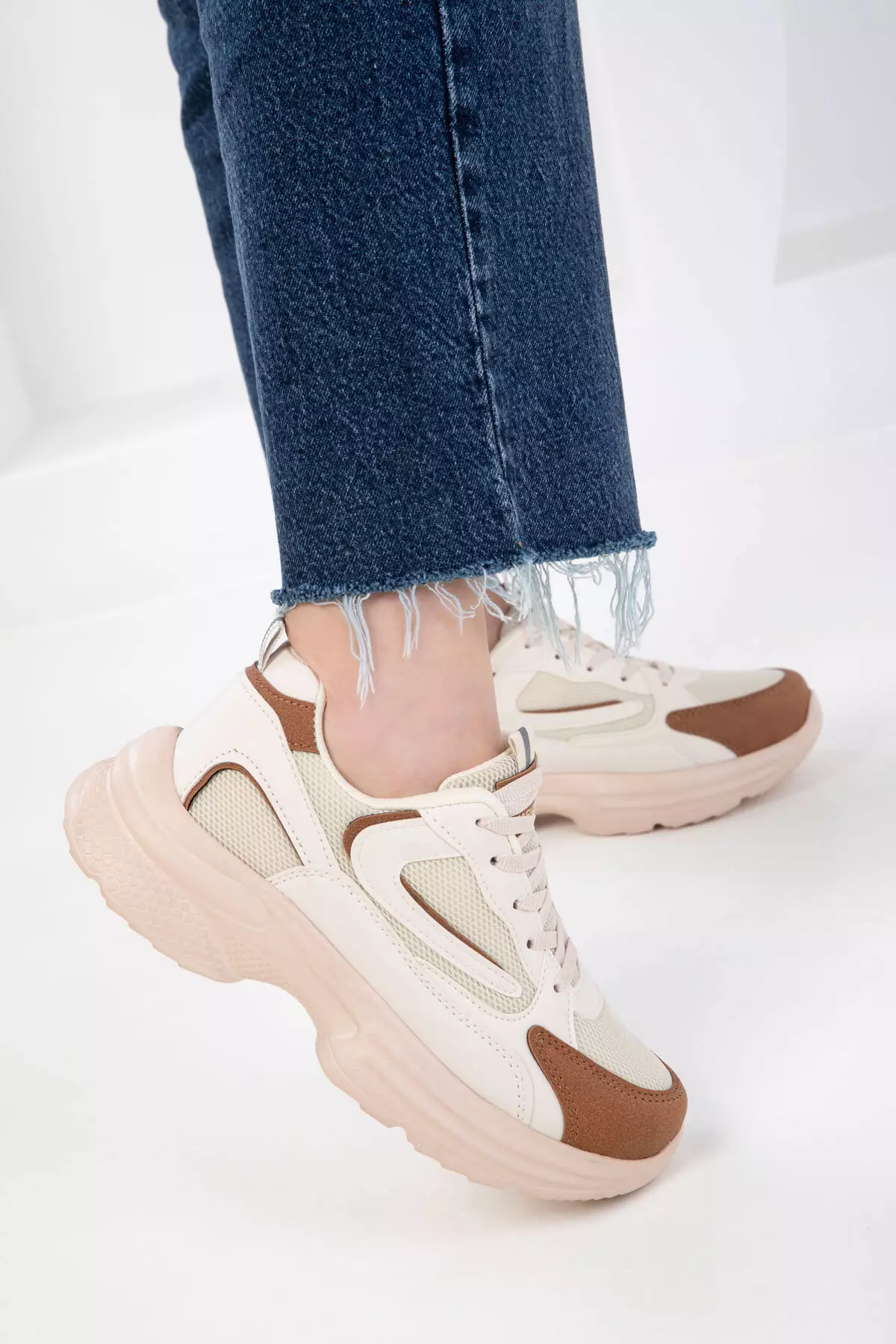 Beige-Tan-Y Women's Sneaker 18802