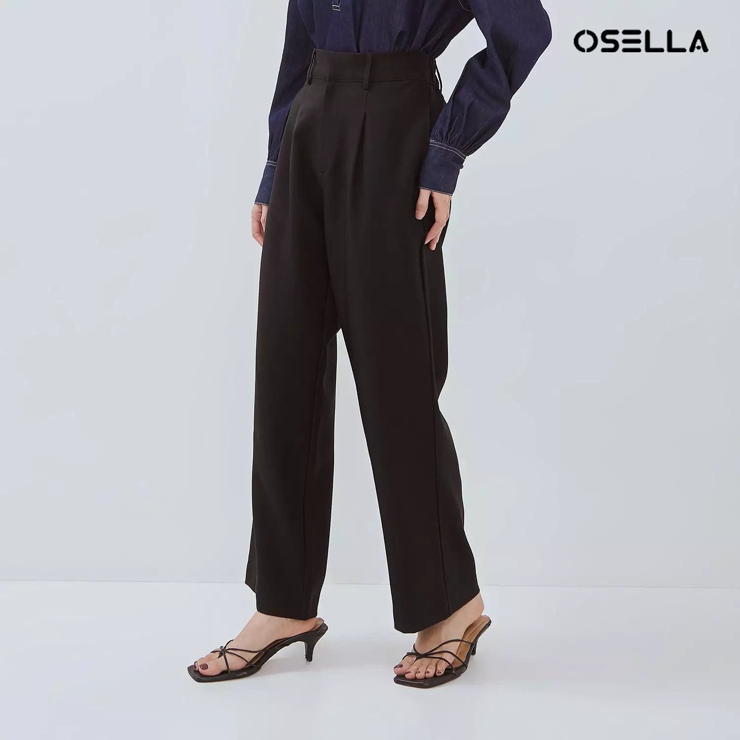 [NEW] Osella Kimmy Wide Leg High-Waist Trousers 2181500543 | Celana Panjang Wanita