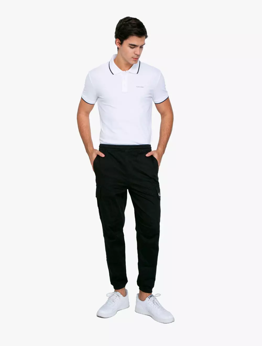 Calvin Klein Jeans - Woven Cargo Jogger Pants - Black - black
