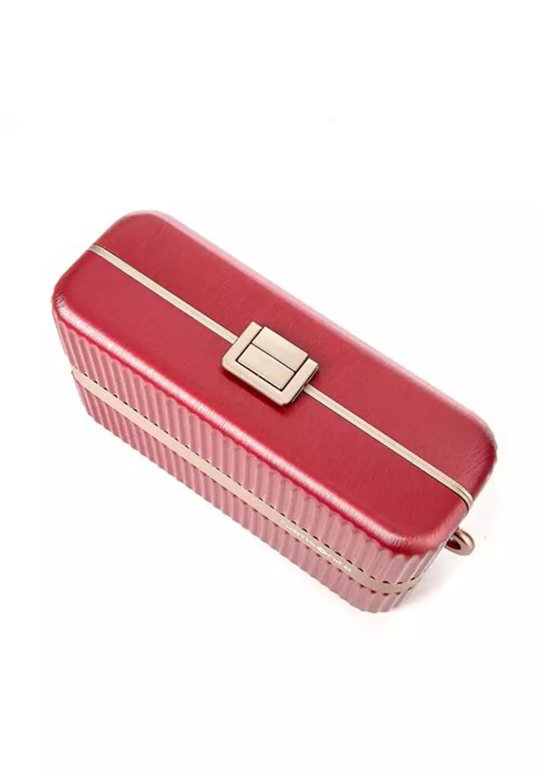 MINTER CROSSBODY CLUTCH BAG - RED