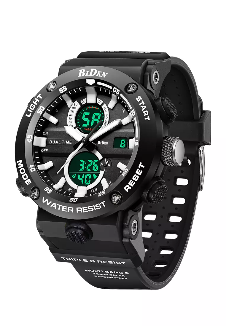 Jam Tangan Pria Original Analog&Digital Multifungsi Militer Jam Tangan Cowok Hitam