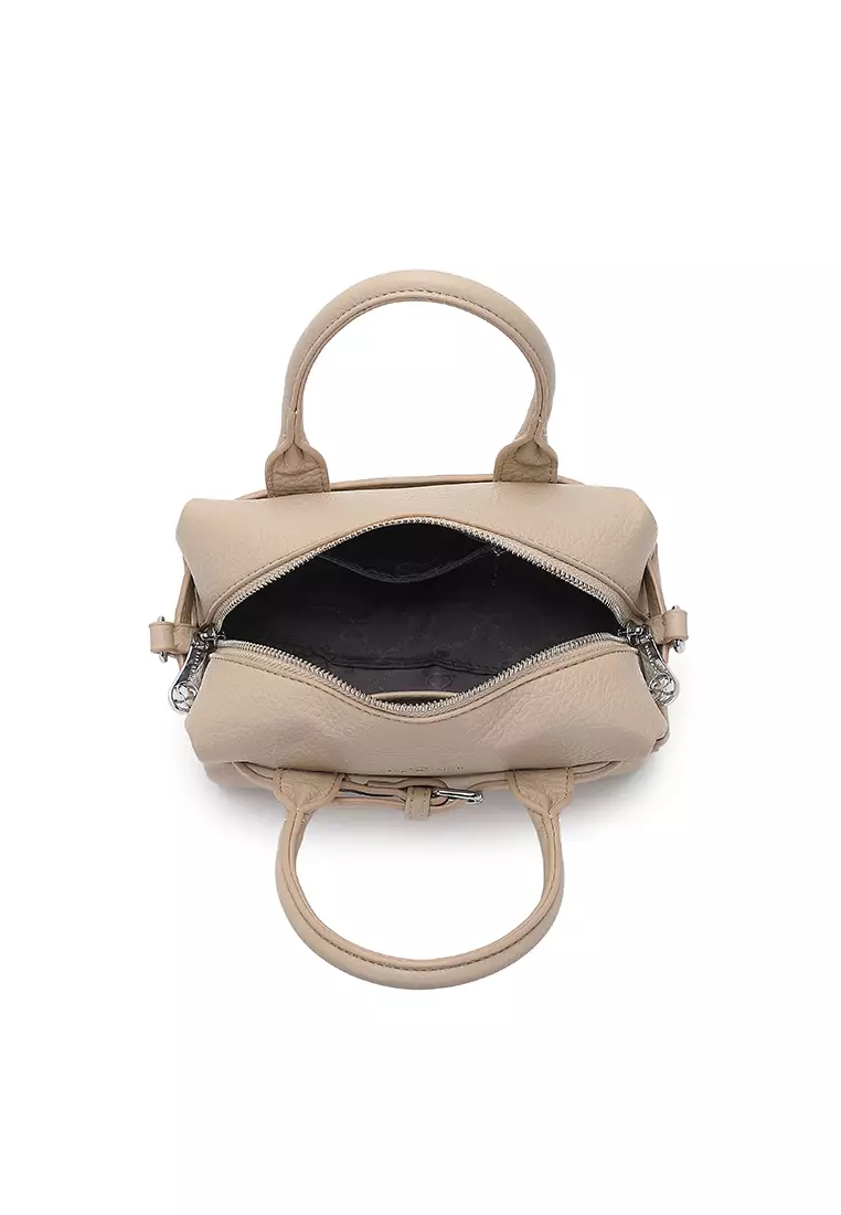 Women's Top Handle Bag / Sling Bag / Crossbody Bag / Shoulder Bag (Tas Tangan Wanita / Tas Selempang Wanita / Tas Bahu Wanita) - Krem