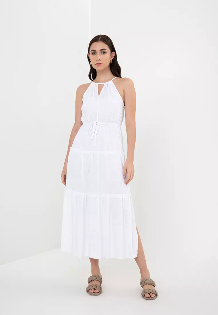 White halter outlet summer dress