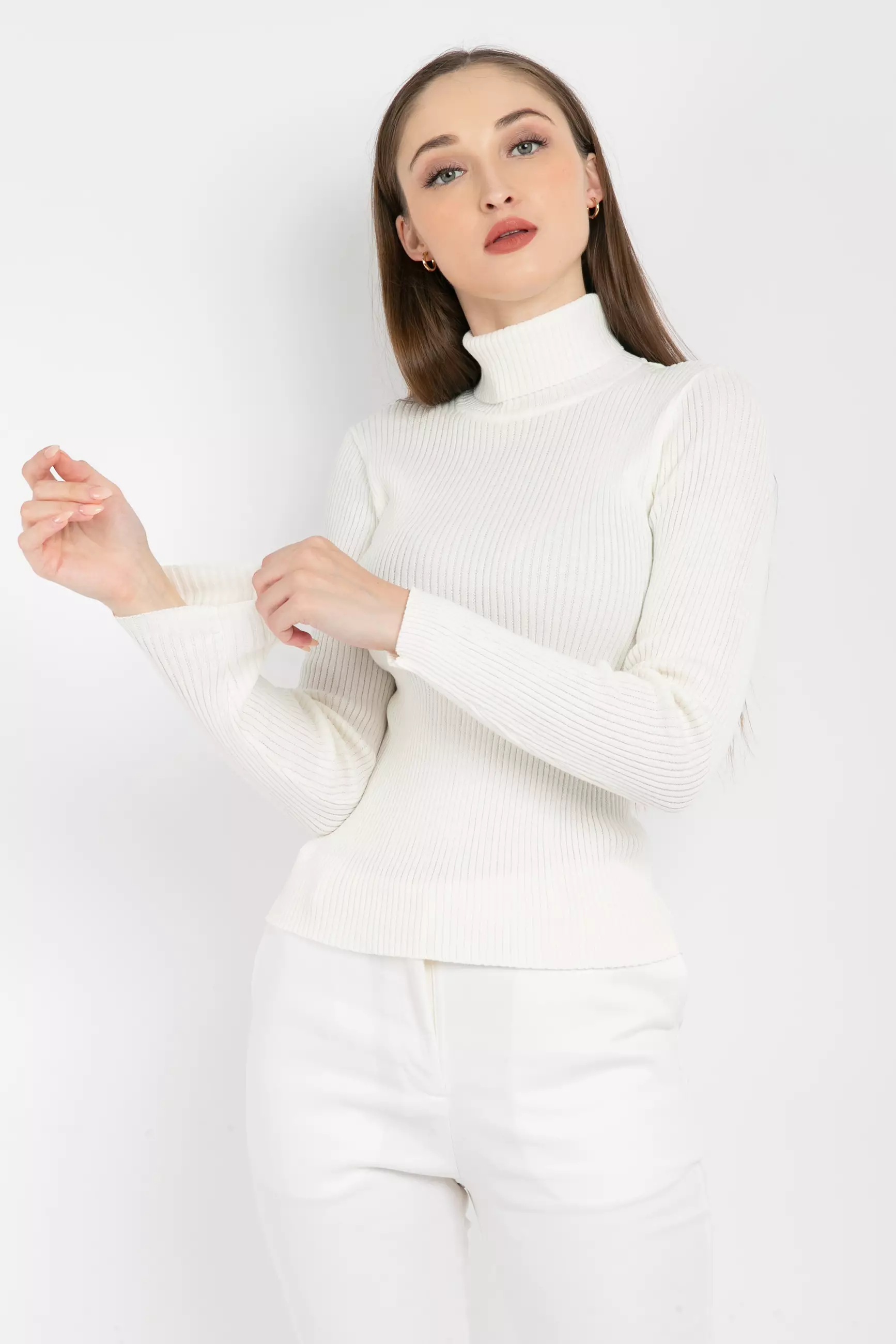 Off white cheap ribbed turtleneck