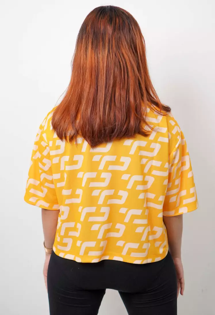 LSB29 baju olahraga wanita crop top oversize fit to xxl big size aerobic zumba poundfit sunkist