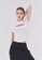SKULLPIG white Front Slit Crop T-shirt (White) Quick-drying Running Fitness Yoga Hiking 078CDAA4AD9AC3GS_7