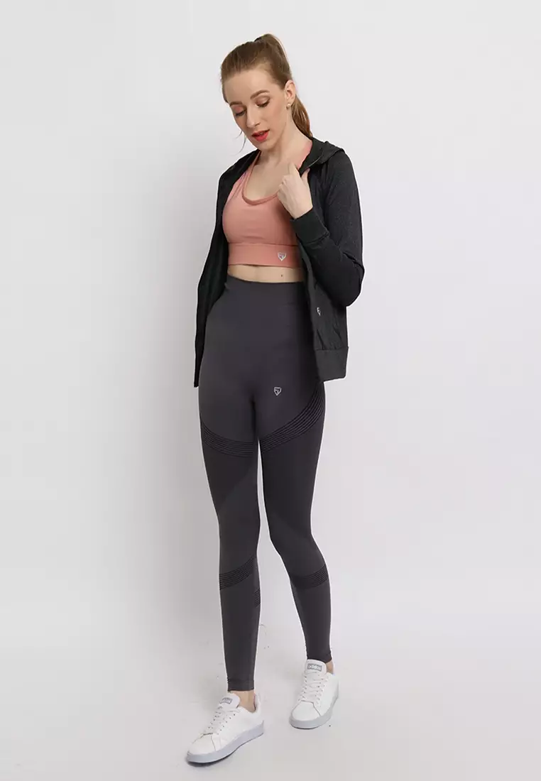 Fitwear - Jaket / Jacket Olahraga Wanita BETH B-THUMB - DARK GREY