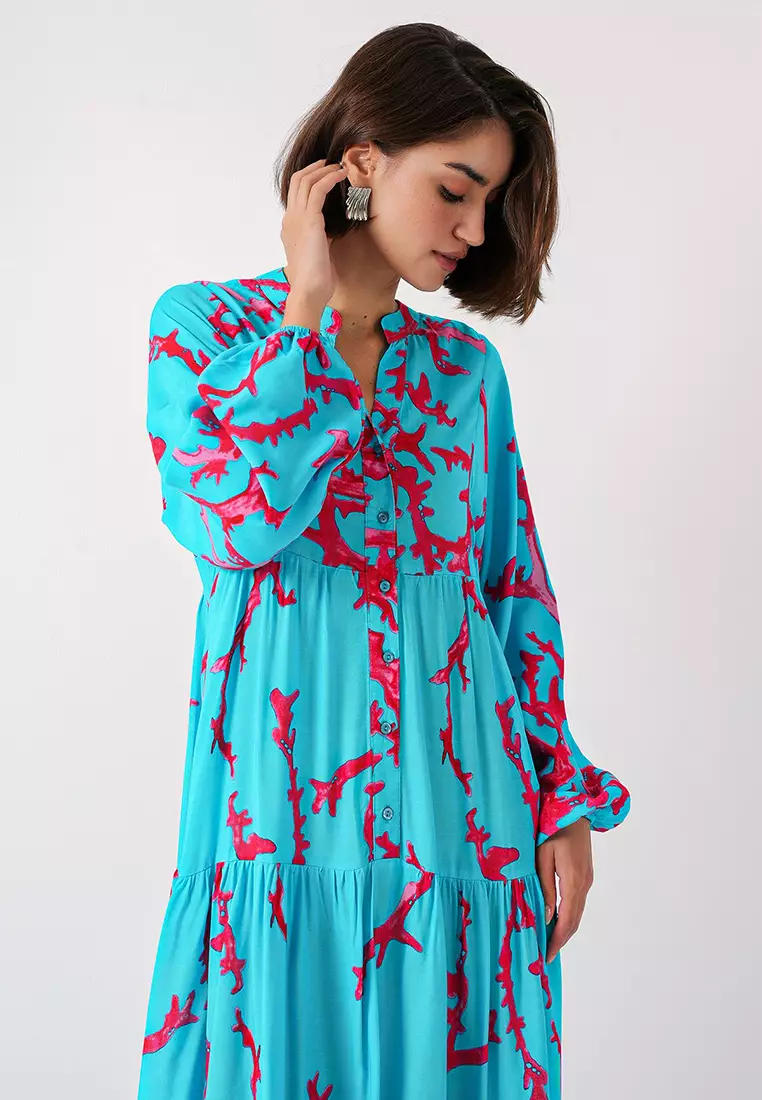 Modest Printed Maxi Dress