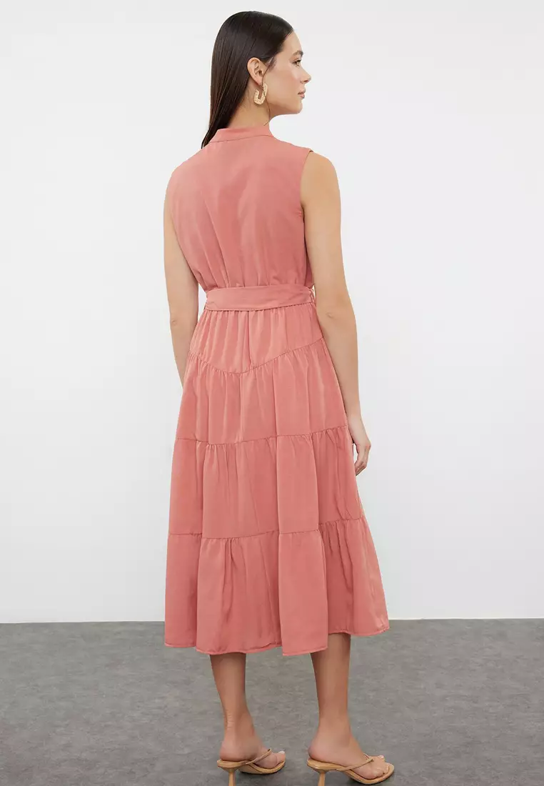 Embroidered Midi Dress