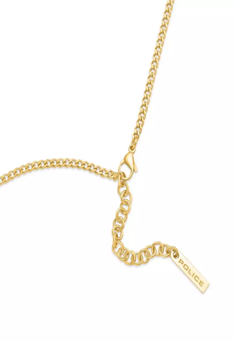Buy POLICE Police Vertex Gold Stainless Steel Necklace For Men ...