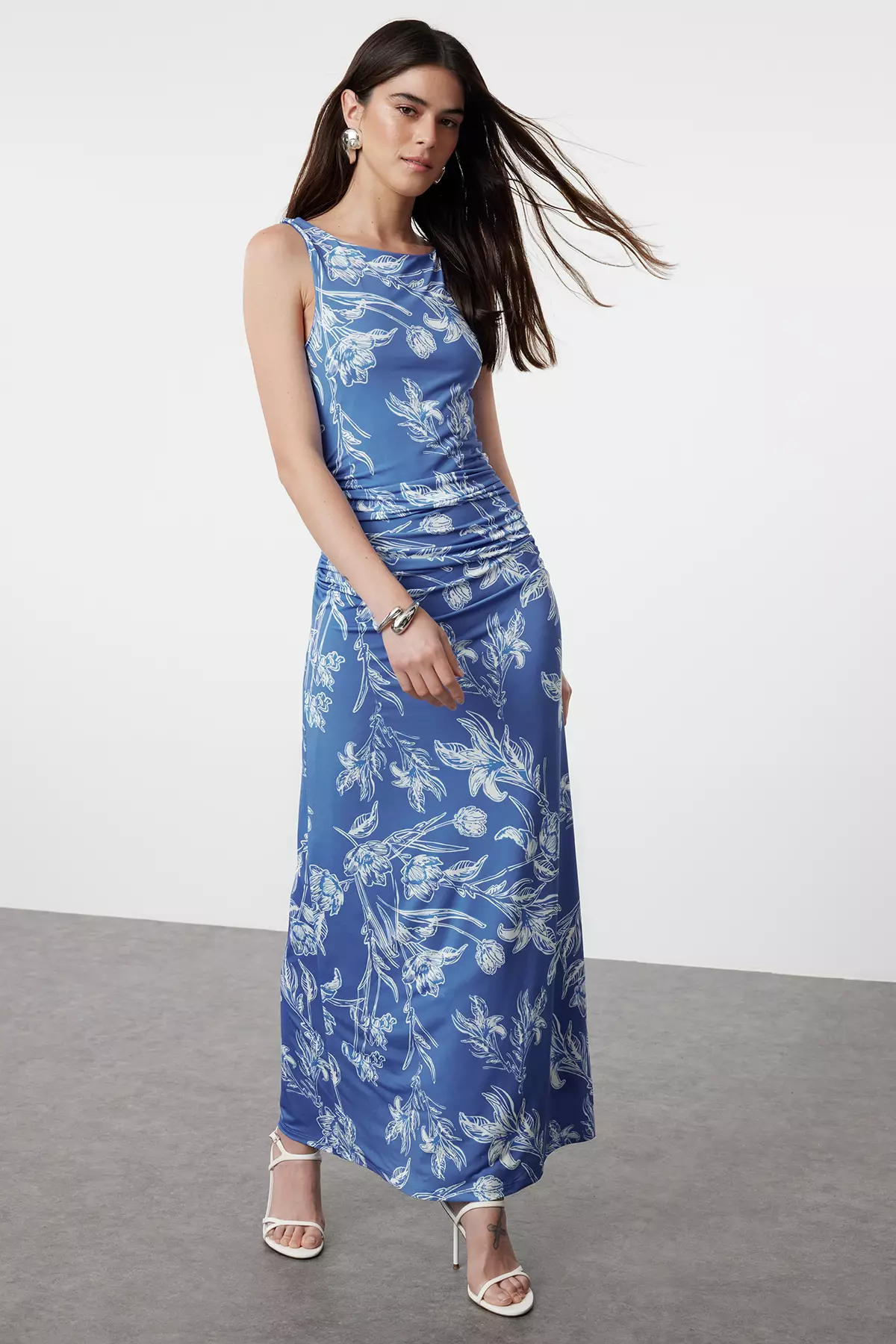 Floral Pattern Maxi Dress