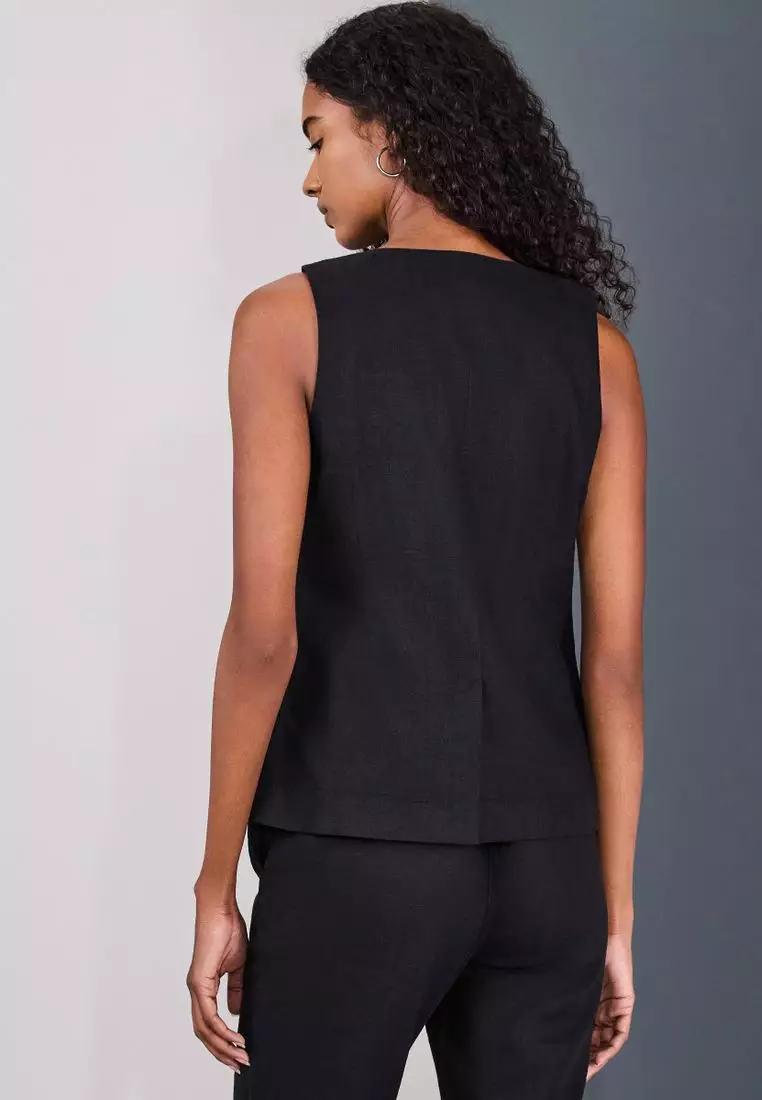 Linen Blend Waistcoat