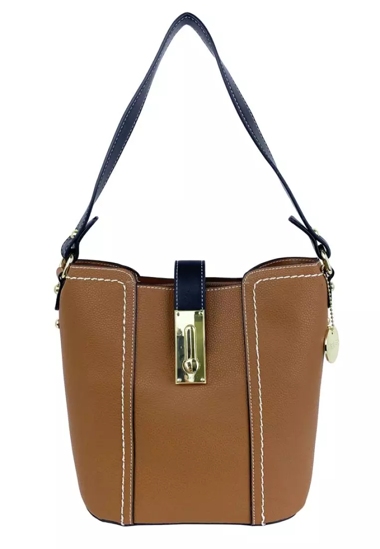 Buy Mel Co Contrast Stitched Detail Satchel 2024 Online ZALORA
