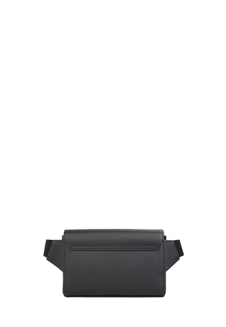 Slate Medium Waist Pouch In Black